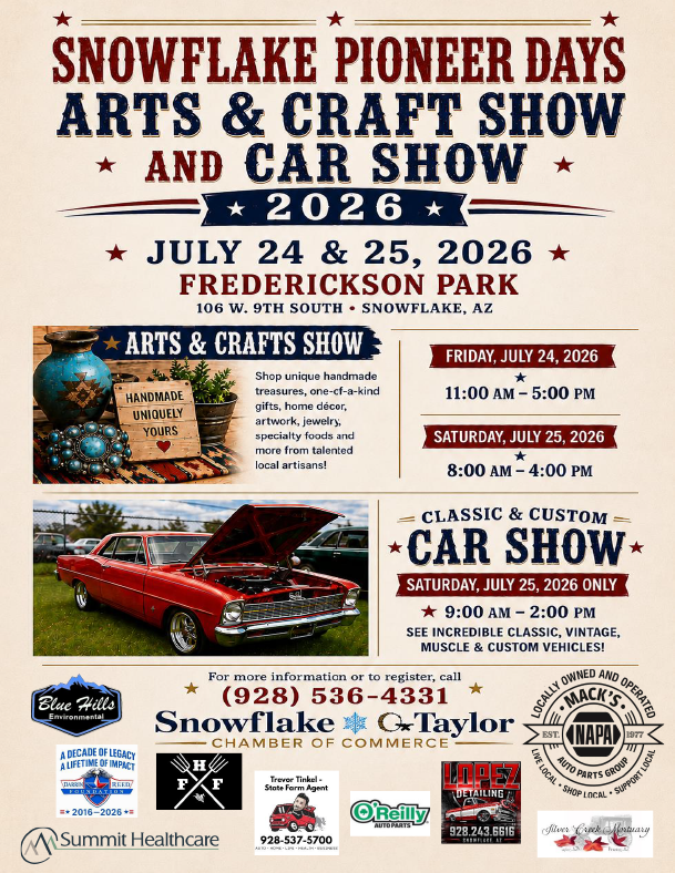 Snowflake Pioneer Days Arts & Crafts @ Frederickson Park | Snowflake | Arizona | United States